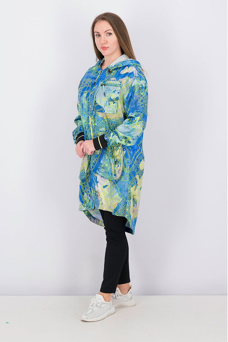 PUMA Women Sportswear Fit Outdoor Jacket, Lime Green and Blue - Image 2